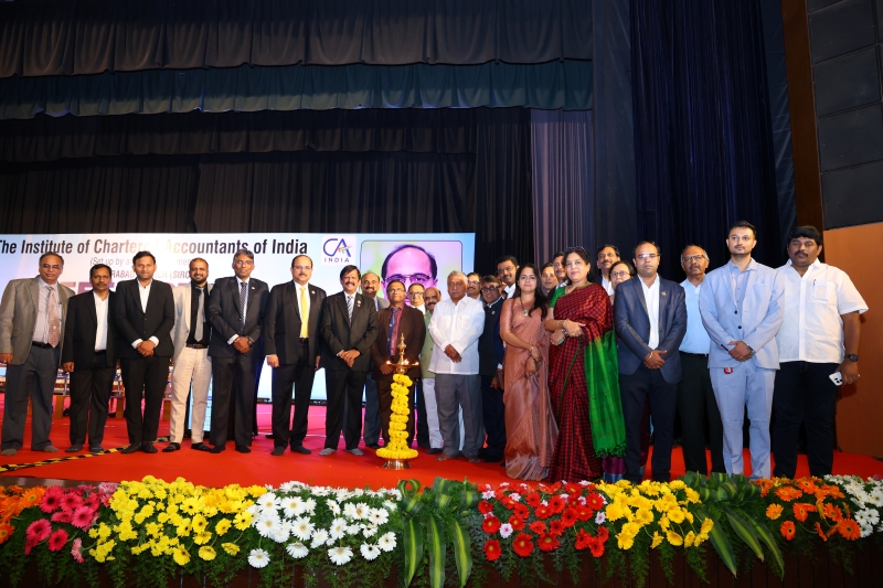 March 22, 2026 - CA. Prasanna Kumar D, President, ICAI & CA. Mangesh P. Kinare, Vice-President, ICAI joined CA. M. Devaraja Reddy, Immediate Past President, ICAI, Central Council Members- CA. Rajendra Kumar P, CA. Purushottamlal Khandelwal, CA. Sridhar Muppala & Regional Council Members at Members Meet organised at Hyderabad on March 22, 2026, and shared their perspectives on strengthening the CA profession & its role in Nation-Building.